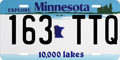 MN license plate 163TTQ