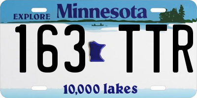 MN license plate 163TTR