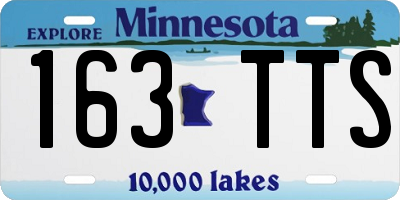 MN license plate 163TTS
