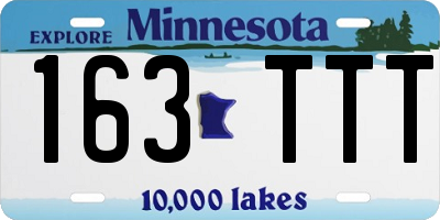 MN license plate 163TTT