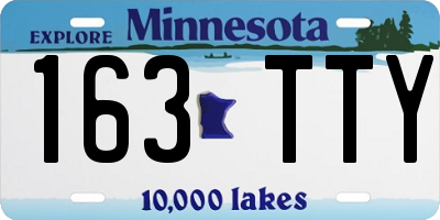 MN license plate 163TTY