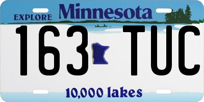 MN license plate 163TUC