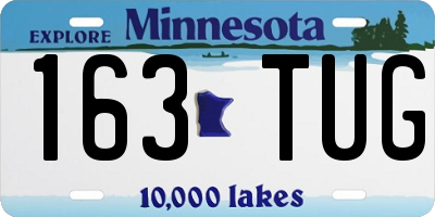 MN license plate 163TUG