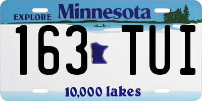 MN license plate 163TUI