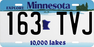 MN license plate 163TVJ
