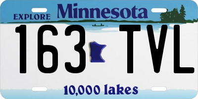 MN license plate 163TVL