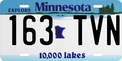 MN license plate 163TVN