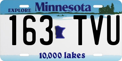 MN license plate 163TVU