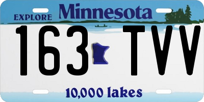 MN license plate 163TVV