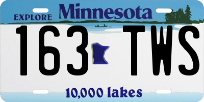 MN license plate 163TWS