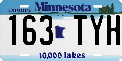 MN license plate 163TYH