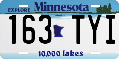 MN license plate 163TYI
