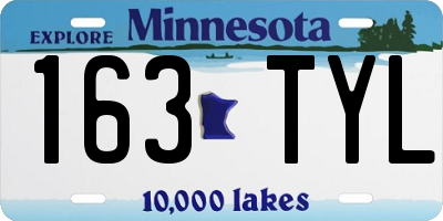MN license plate 163TYL
