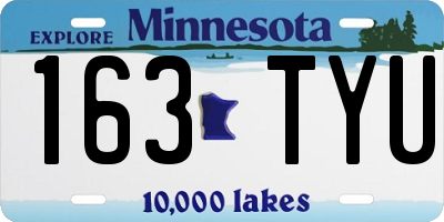 MN license plate 163TYU