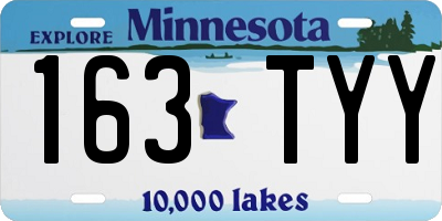 MN license plate 163TYY