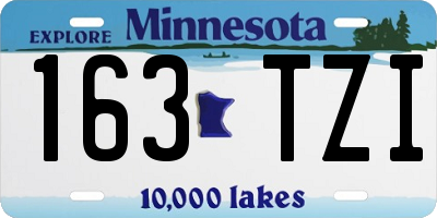 MN license plate 163TZI