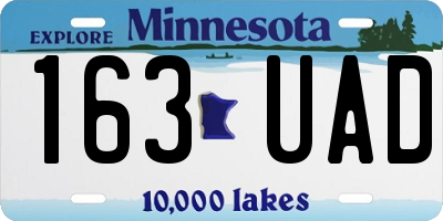 MN license plate 163UAD