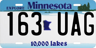 MN license plate 163UAG