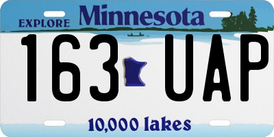 MN license plate 163UAP