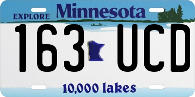 MN license plate 163UCD