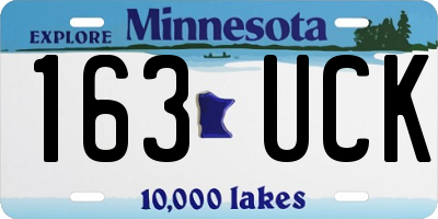 MN license plate 163UCK
