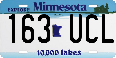 MN license plate 163UCL