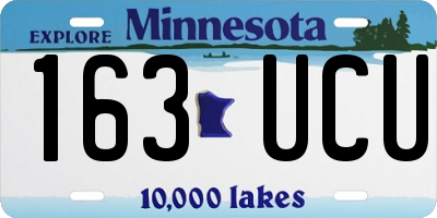 MN license plate 163UCU