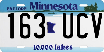 MN license plate 163UCV