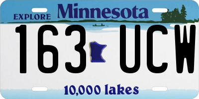 MN license plate 163UCW