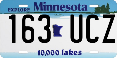 MN license plate 163UCZ