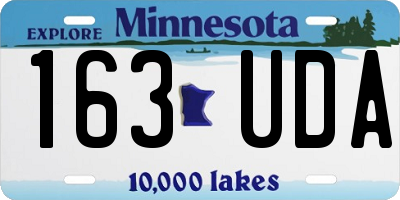 MN license plate 163UDA