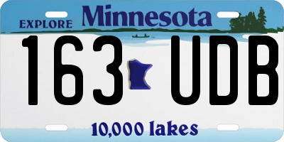 MN license plate 163UDB