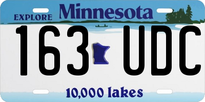 MN license plate 163UDC