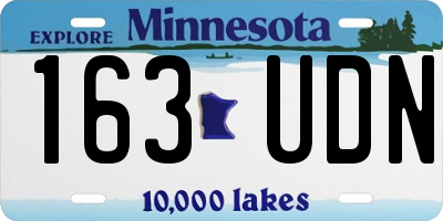 MN license plate 163UDN