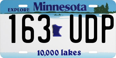 MN license plate 163UDP