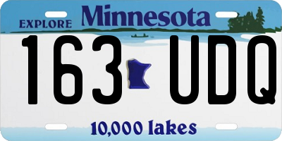 MN license plate 163UDQ