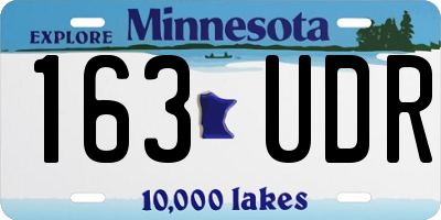 MN license plate 163UDR