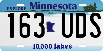 MN license plate 163UDS