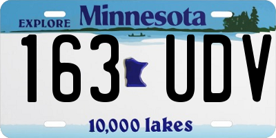 MN license plate 163UDV