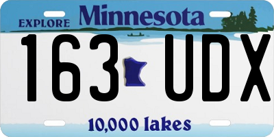 MN license plate 163UDX