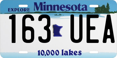 MN license plate 163UEA