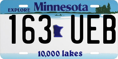 MN license plate 163UEB