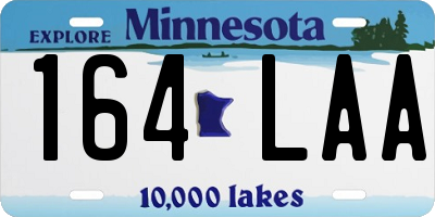 MN license plate 164LAA