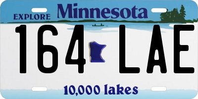 MN license plate 164LAE
