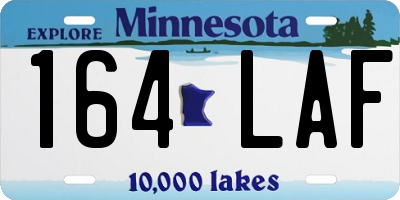 MN license plate 164LAF