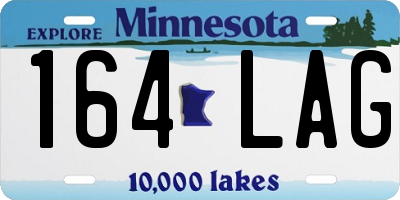 MN license plate 164LAG