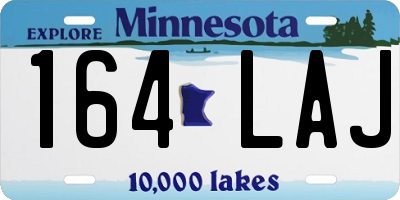 MN license plate 164LAJ