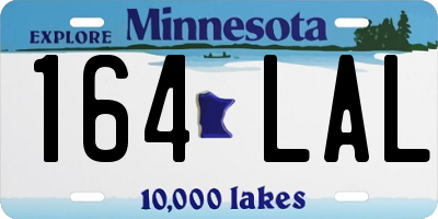 MN license plate 164LAL