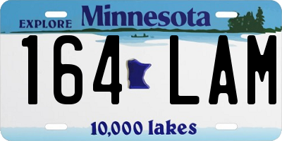 MN license plate 164LAM