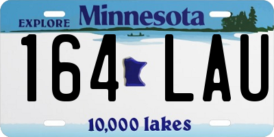 MN license plate 164LAU
